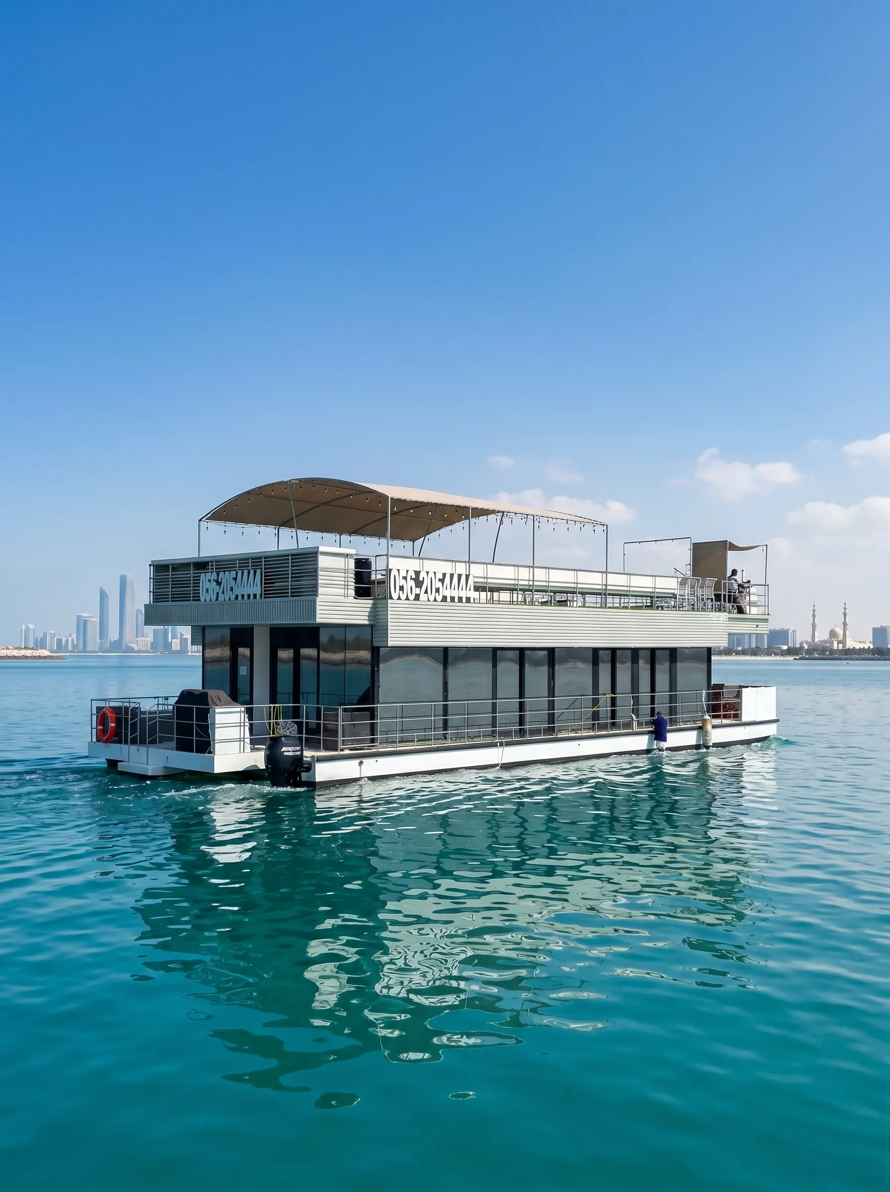 Book Boat One – 73ft Houseboat Rental Abu Dhabi
